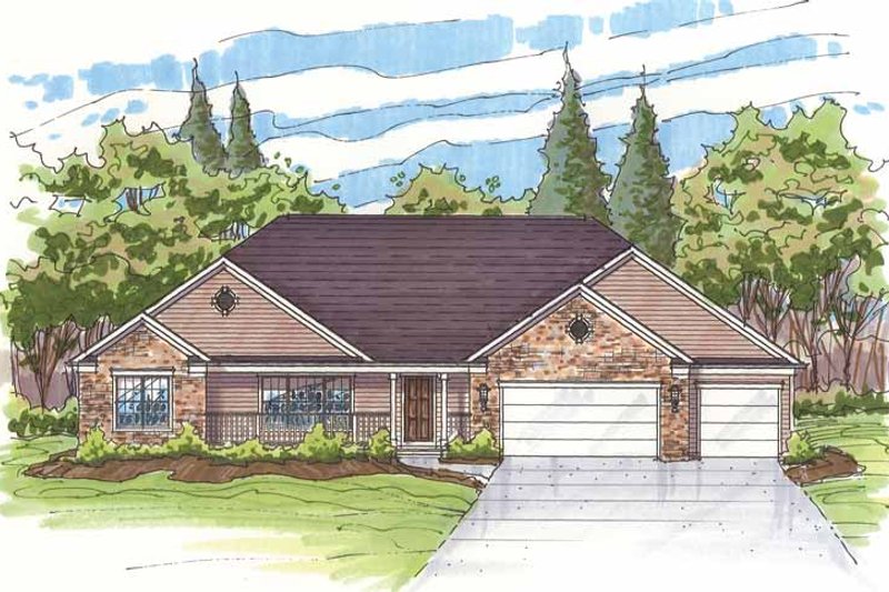 Home Plan - Traditional Exterior - Front Elevation Plan #435-13