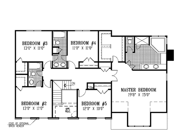 Dream House Plan - Classical Floor Plan - Upper Floor Plan #953-21