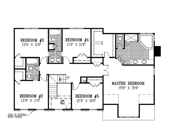 House Plan Design - Classical Floor Plan - Upper Floor Plan #953-21