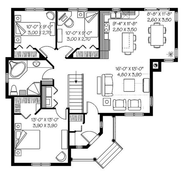 Country Floor Plan - Main Floor Plan #23-2380