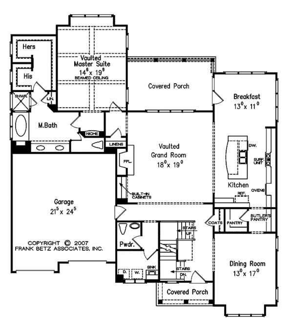 Dream House Plan - European Floor Plan - Main Floor Plan #927-493