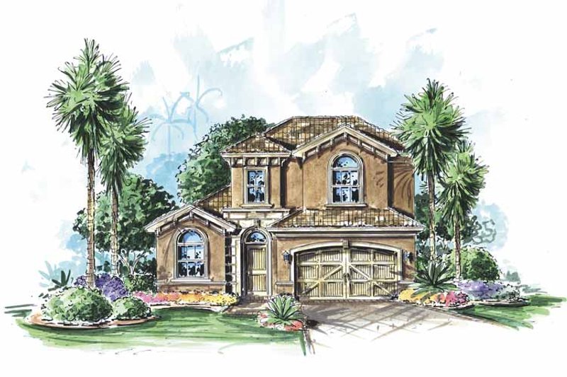 Home Plan - Mediterranean Exterior - Front Elevation Plan #1017-89