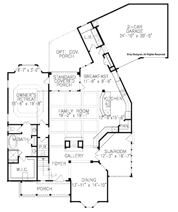 Home Plan - Traditional Floor Plan - Main Floor Plan #54-315