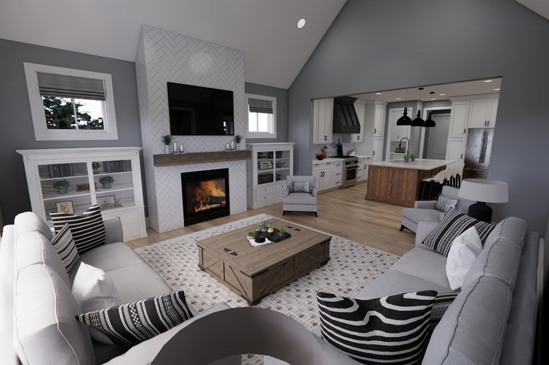 Dream House Plan - Interior - Family Room 1 for Farmhouse House Plan #51-1251 - 3 bed, 3.5 bath