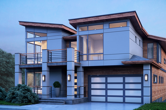 Exterior - Front Elevation 3 for Contemporary House Plan #1066-31 - 4 bed, 4 bath