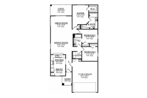 Floor Plan - Main Floor for Mediterranean House Plan #1058-93 - 3 bed, 2 bath