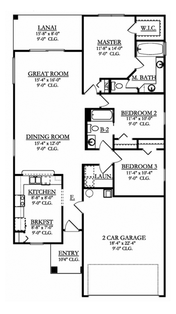 Mediterranean Floor Plan - Main Floor Plan #1058-93