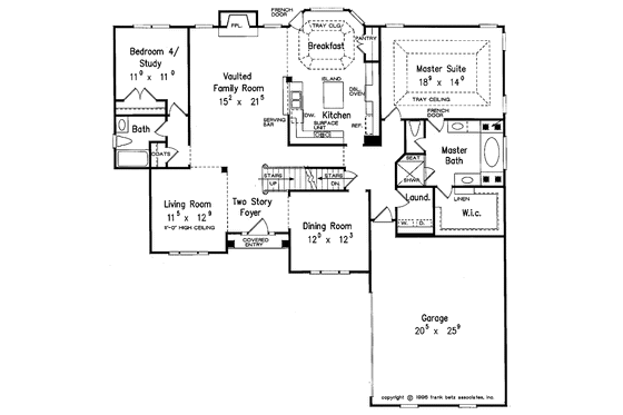 Floor Plan - Main Floor for Mediterranean House Plan #927-183 - 4 bed, 3 bath