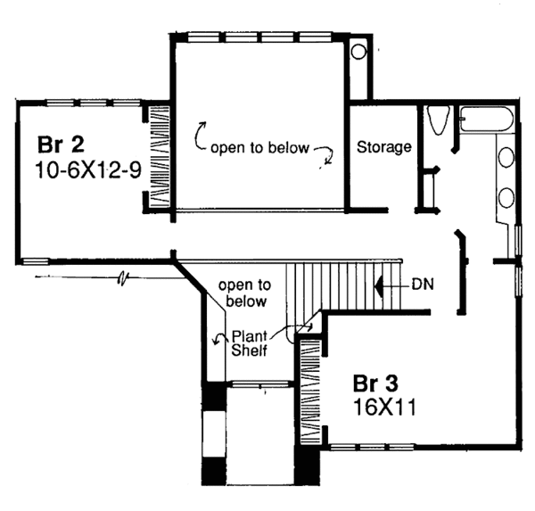 House Plan Design - Traditional Floor Plan - Upper Floor Plan #320-759