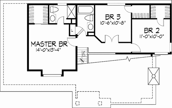 House Plan Design - Traditional Floor Plan - Upper Floor Plan #320-591