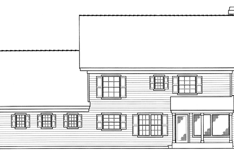 Architectural House Design - Exterior - Rear Elevation for Country House Plan #1037-26 - 3 bed, 2.5 bath