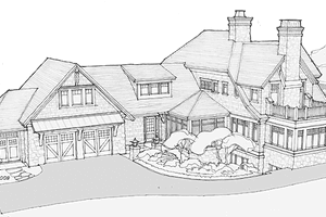 Exterior - Rear Elevation 3 for Craftsman House Plan #928-185 - 4 bed, 3.5 bath
