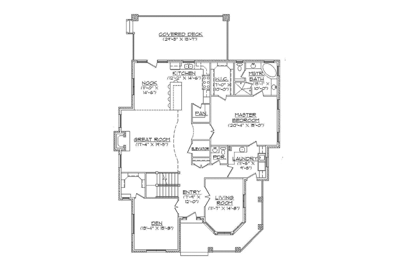 Home Plan - Floor Plan - Main Floor for Country House Plan #945-78 - 4 bed, 3.5 bath