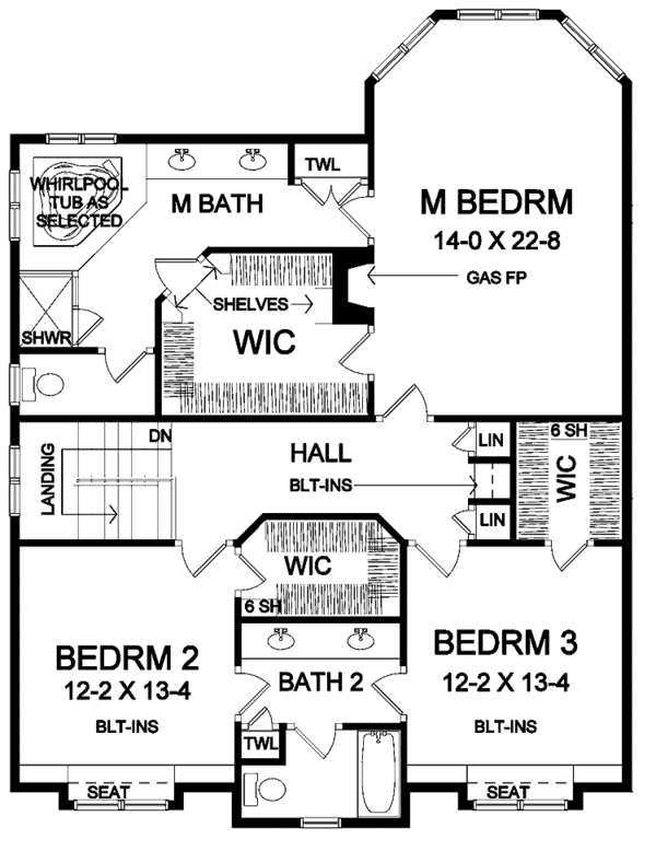 House Plan Design - Craftsman Floor Plan - Upper Floor Plan #328-425
