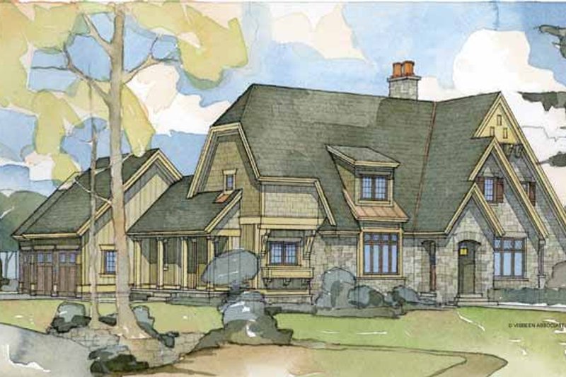 Home Plan - Exterior - Front Elevation 6 for European House Plan #928-16 - 4 bed, 3.5 bath