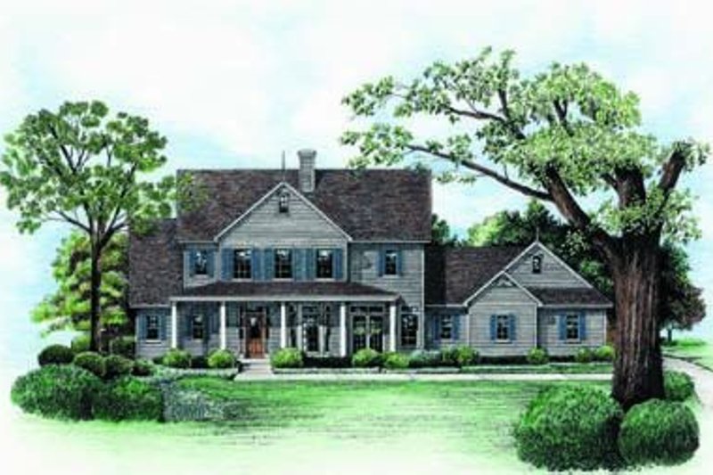Home Plan - Exterior - Front Elevation 3 for Country House Plan #20-843 - 3 bed, 2.5 bath