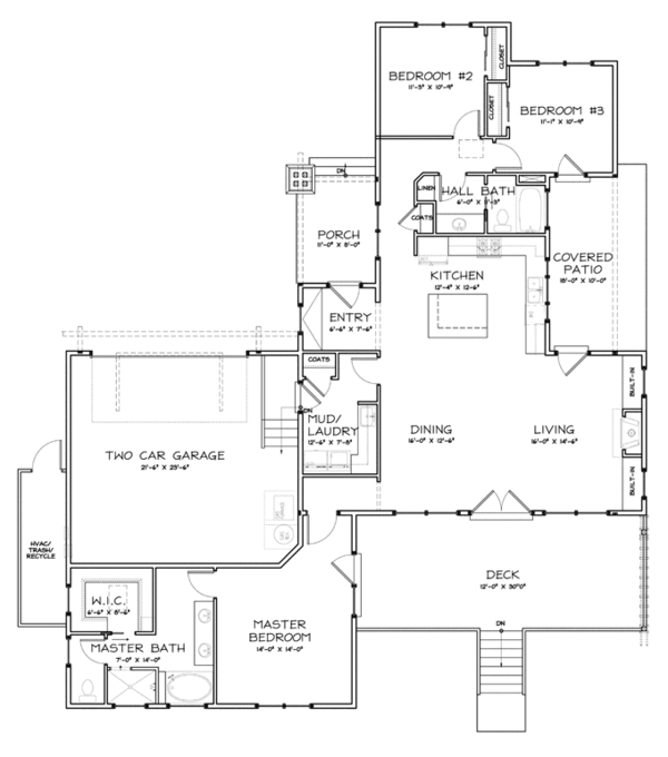 Home Plan - Craftsman Floor Plan - Main Floor Plan #895-81