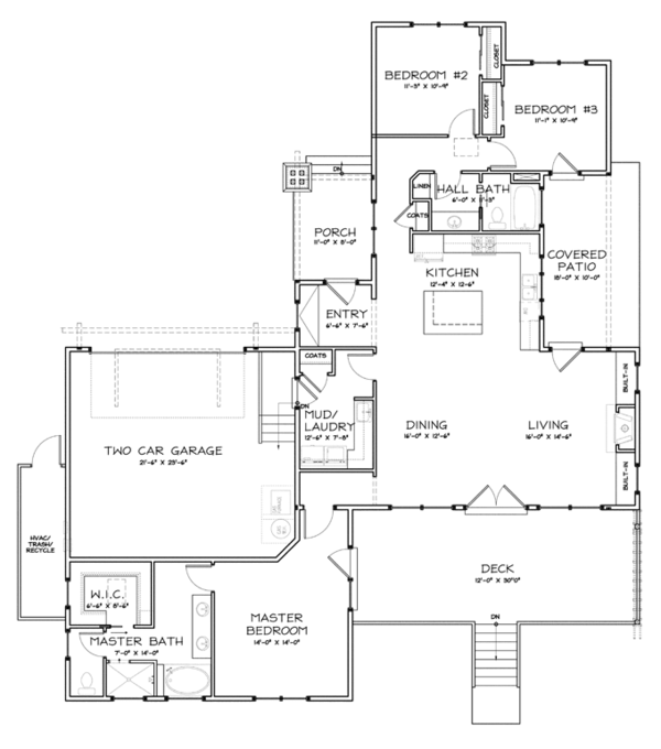 Dream House Plan - Craftsman Floor Plan - Main Floor Plan #895-81