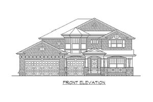 Exterior - Front Elevation 3 for Traditional House Plan #132-569 - 5 bed, 3 bath