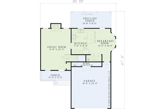 Floor Plan - Main Floor for Traditional House Plan #17-2095 - 3 bed, 2 bath