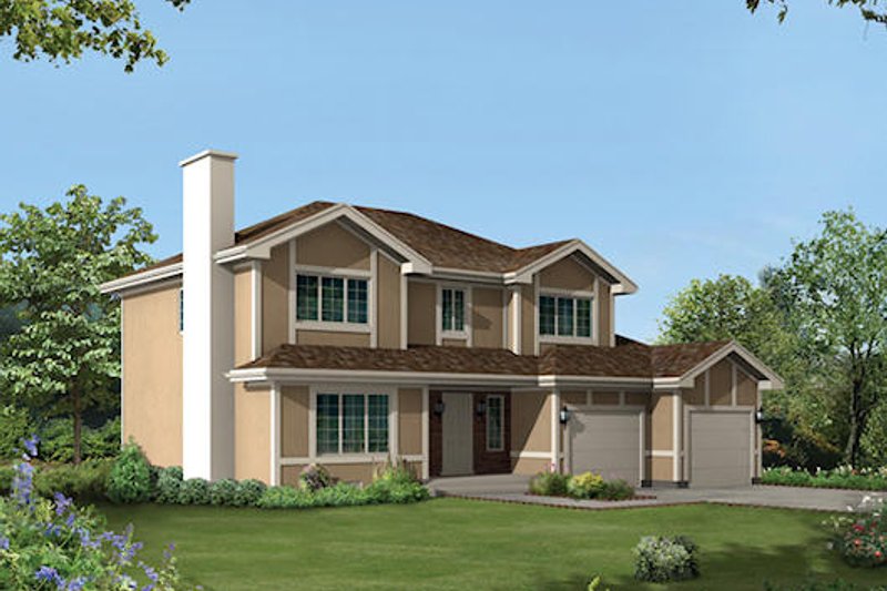 Traditional Style House Plan - 3 Beds 2.5 Baths 1927 Sq/Ft Plan #57-452