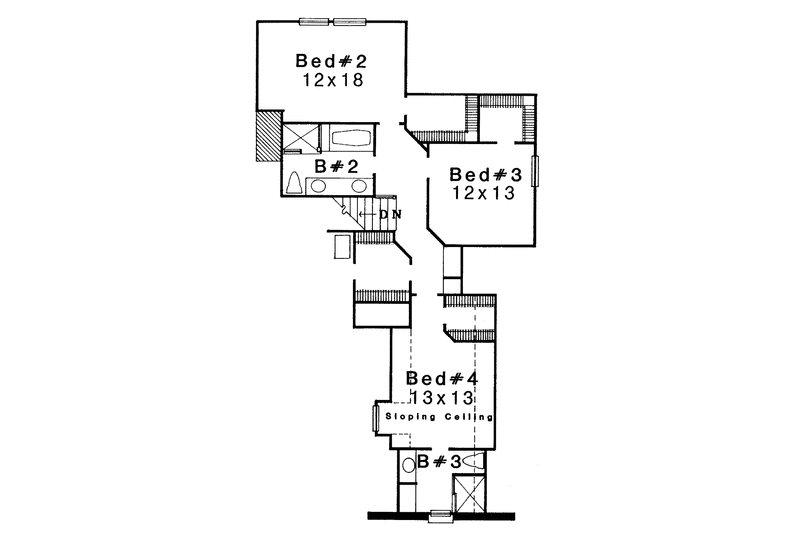 Home Plan - Floor Plan - Upper Floor for Traditional House Plan #310-1078 - 3 bed, 2.5 bath