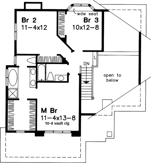 Architectural House Design - Bungalow Floor Plan - Upper Floor Plan #320-579