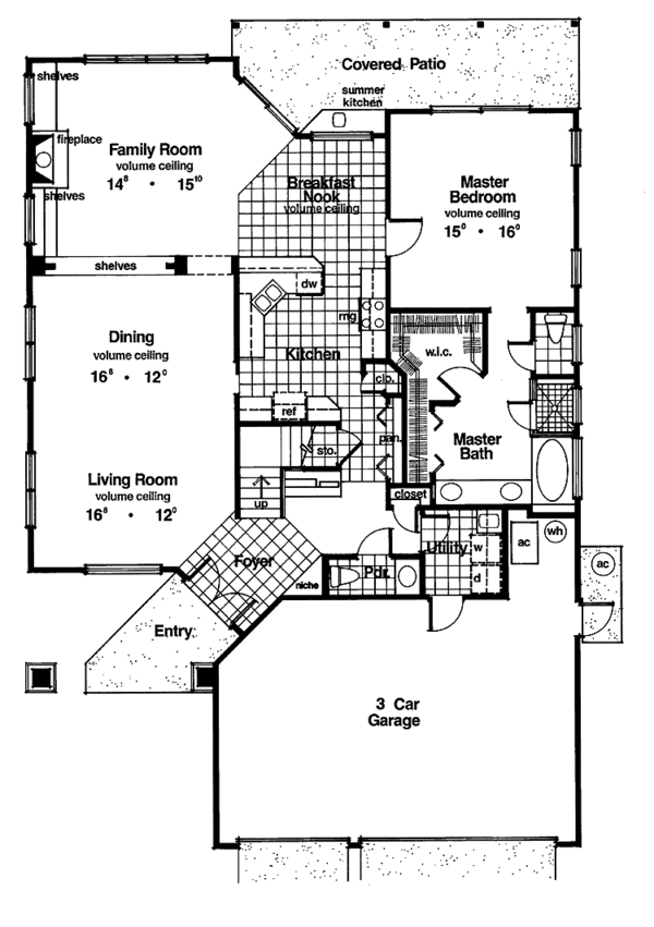 Home Plan - Mediterranean Floor Plan - Main Floor Plan #417-521