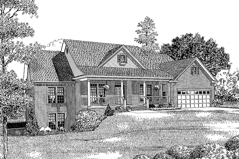 Architectural House Design - Colonial Exterior - Front Elevation Plan #17-2688