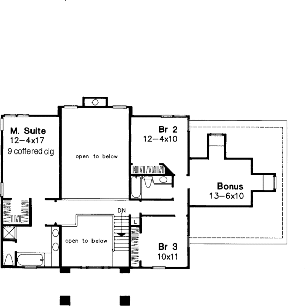 Home Plan - Classical Floor Plan - Upper Floor Plan #320-584