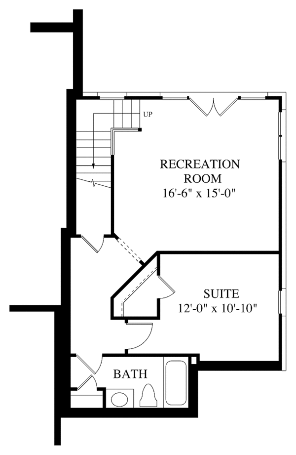House Plan Design - Traditional Floor Plan - Lower Floor Plan #453-136