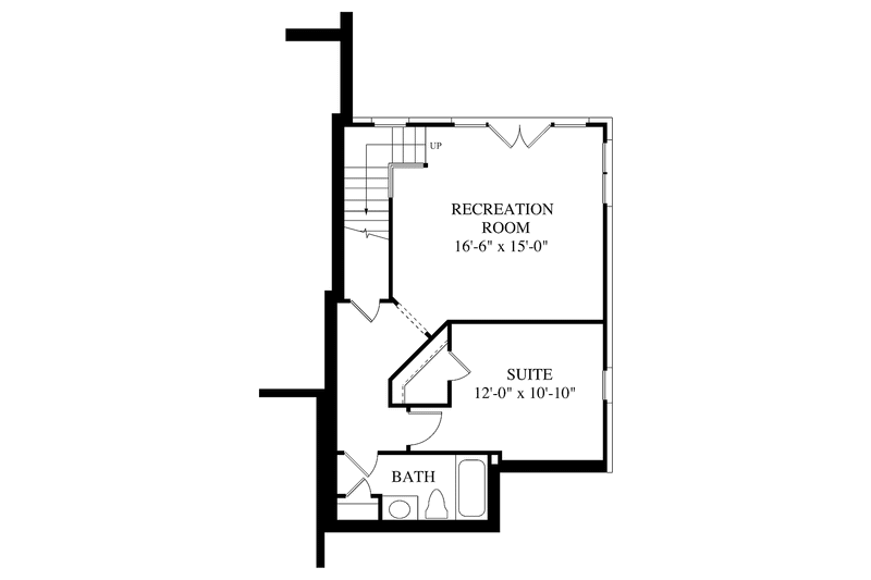 House Design - Floor Plan - Lower Floor for Traditional House Plan #453-136 - 3 bed, 2.5 bath