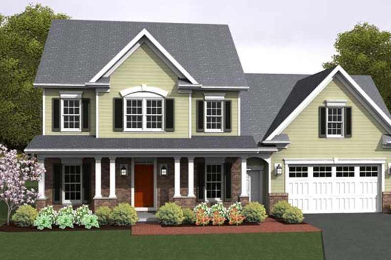 Architectural House Design - Country Exterior - Front Elevation Plan #1010-78