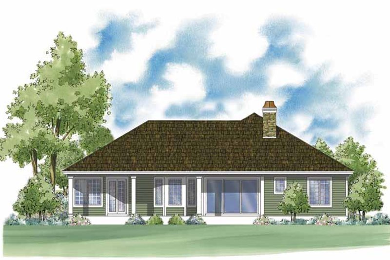Home Plan - Exterior - Rear Elevation for Country House Plan #930-376 - 3 bed, 2 bath