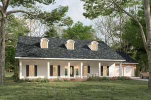 Southern Exterior - Front Elevation Plan #44-144