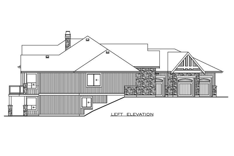 House Design - Exterior - Other Elevation for Craftsman House Plan #1100-150 - 3 bed, 2.5 bath