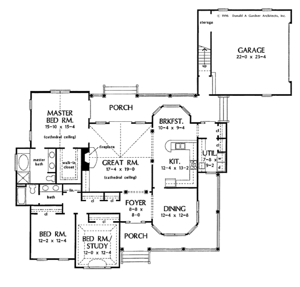House Design - Country Floor Plan - Main Floor Plan #929-266