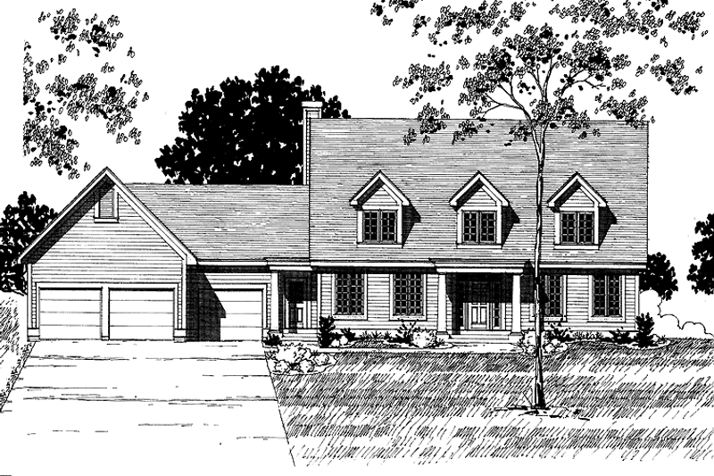 Architectural House Design - Colonial Exterior - Front Elevation Plan #320-891