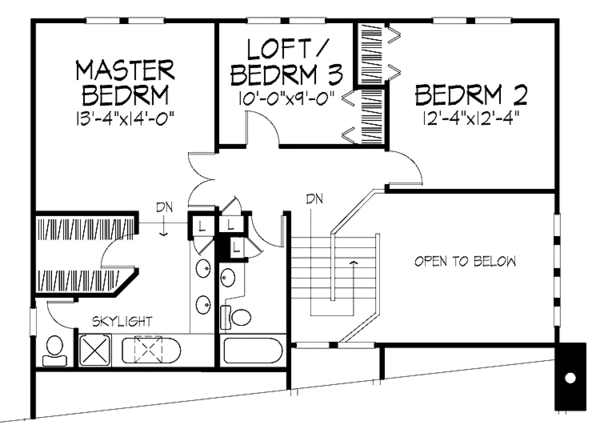 Architectural House Design - Contemporary Floor Plan - Upper Floor Plan #320-851