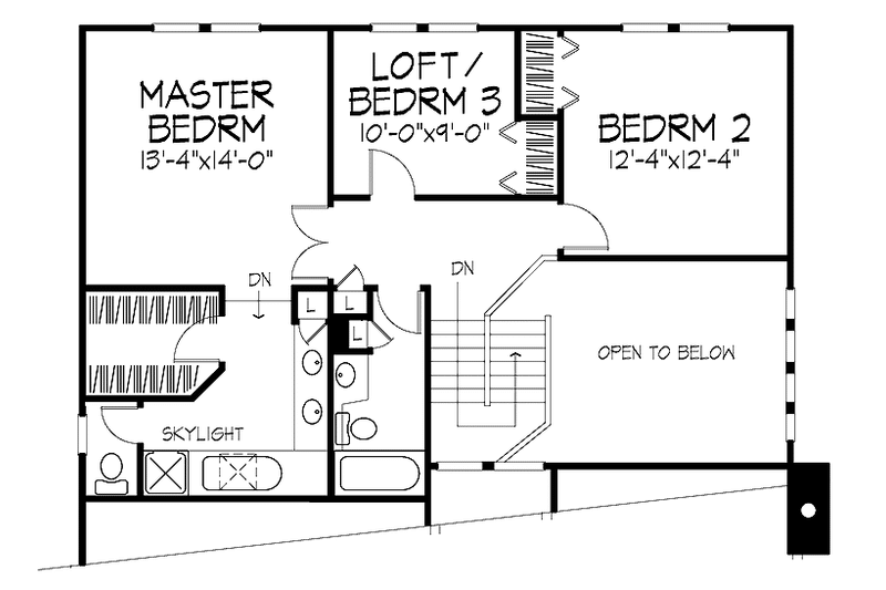 Dream House Plan - Floor Plan - Upper Floor for Contemporary House Plan #320-851 - 2 bed, 2.5 bath