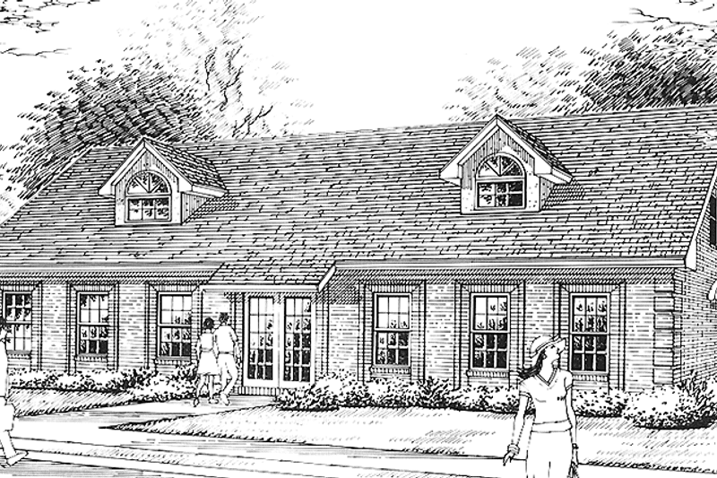 Home Plan - Exterior - Front Elevation 3 for Traditional House Plan #45-424 - 2 bed, 2 bath