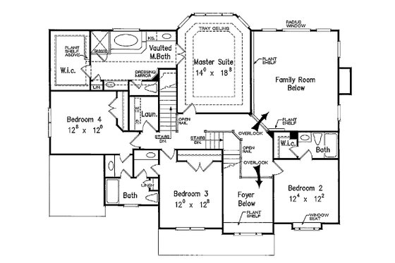 Floor Plan - Upper Floor for Traditional House Plan #927-32 - 4 bed, 3.5 bath