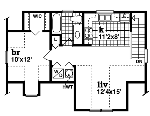 House Blueprint - Traditional Floor Plan - Upper Floor Plan #47-1082
