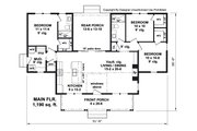 Farmhouse Style House Plan - 3 Beds 2 Baths 1190 Sq/Ft Plan #51-1443 