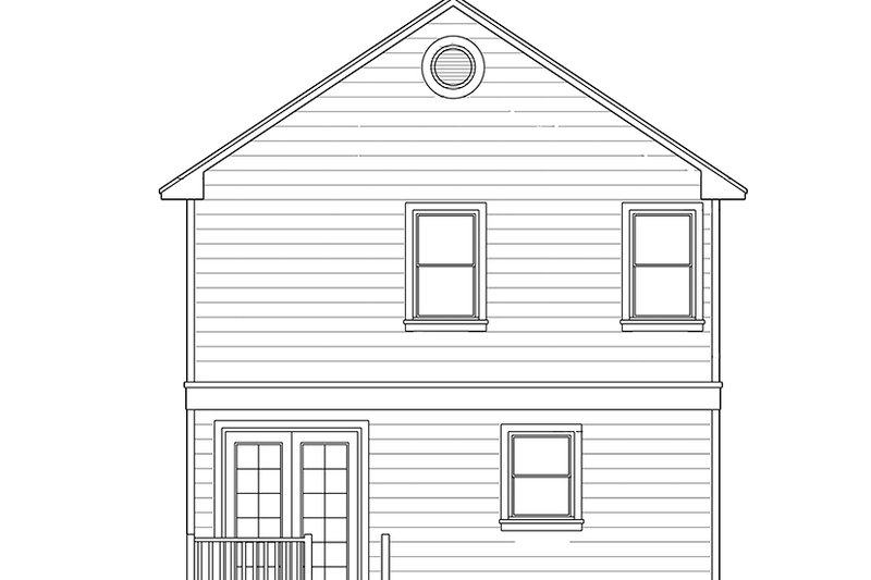 Dream House Plan - Exterior - Rear Elevation for Colonial House Plan #1058-91 - 3 bed, 2.5 bath