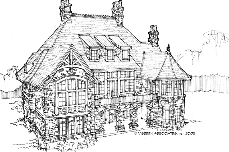 Home Plan - Exterior - Rear Elevation 1 for Country House Plan #928-166 - 3 bed, 4 bath