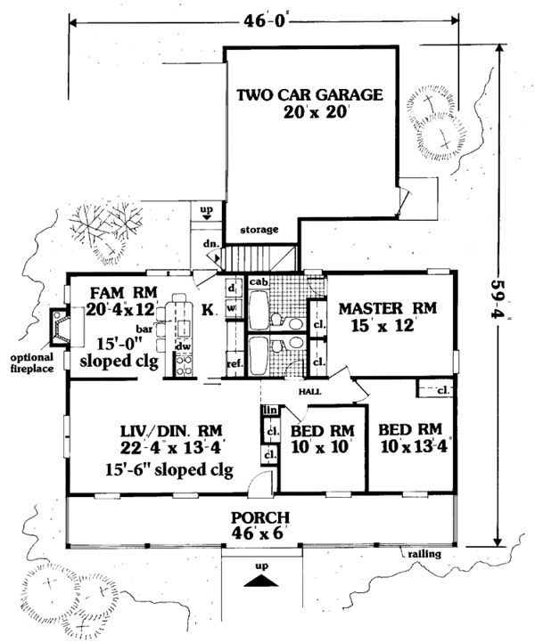 House Plan Design - Country Floor Plan - Main Floor Plan #3-324