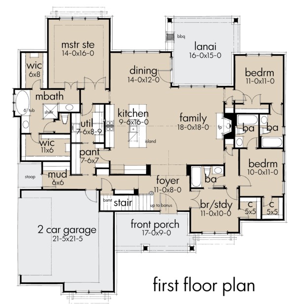 Architectural House Design - Farmhouse Floor Plan - Main Floor Plan #120-259
