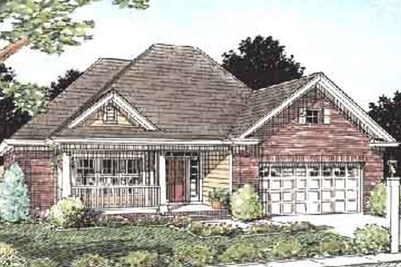Dream House Plan - Exterior - Front Elevation 3 for Traditional House Plan #20-369 - 3 bed, 2 bath
