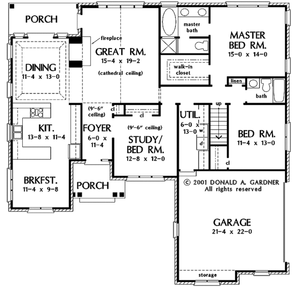 Architectural House Design - European Floor Plan - Main Floor Plan #929-639
